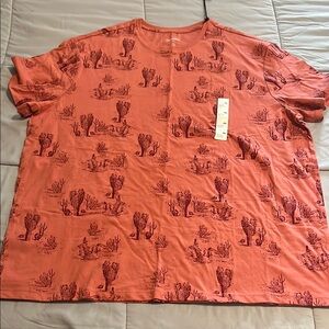 Men's Goodfellow Coral Graphic T-Shirt Desert Print NWT Size XXL